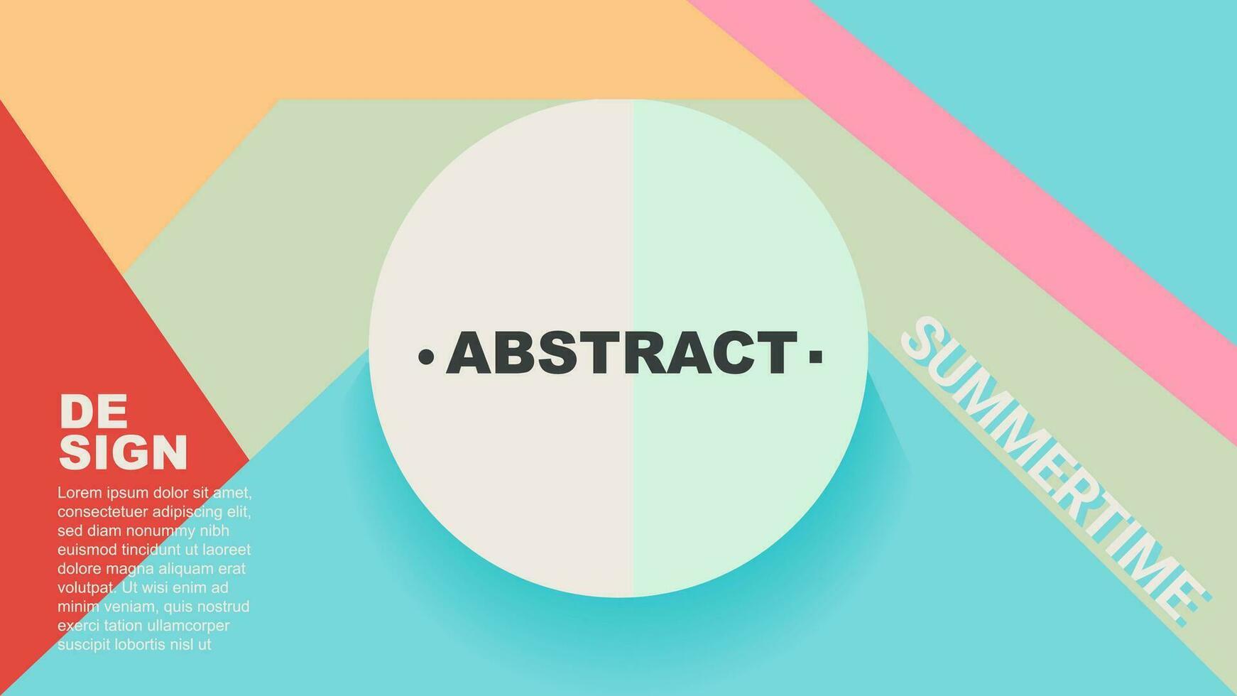 Colorful Summer banner product display cylindrical shape podium geometric poster design empty space. vector