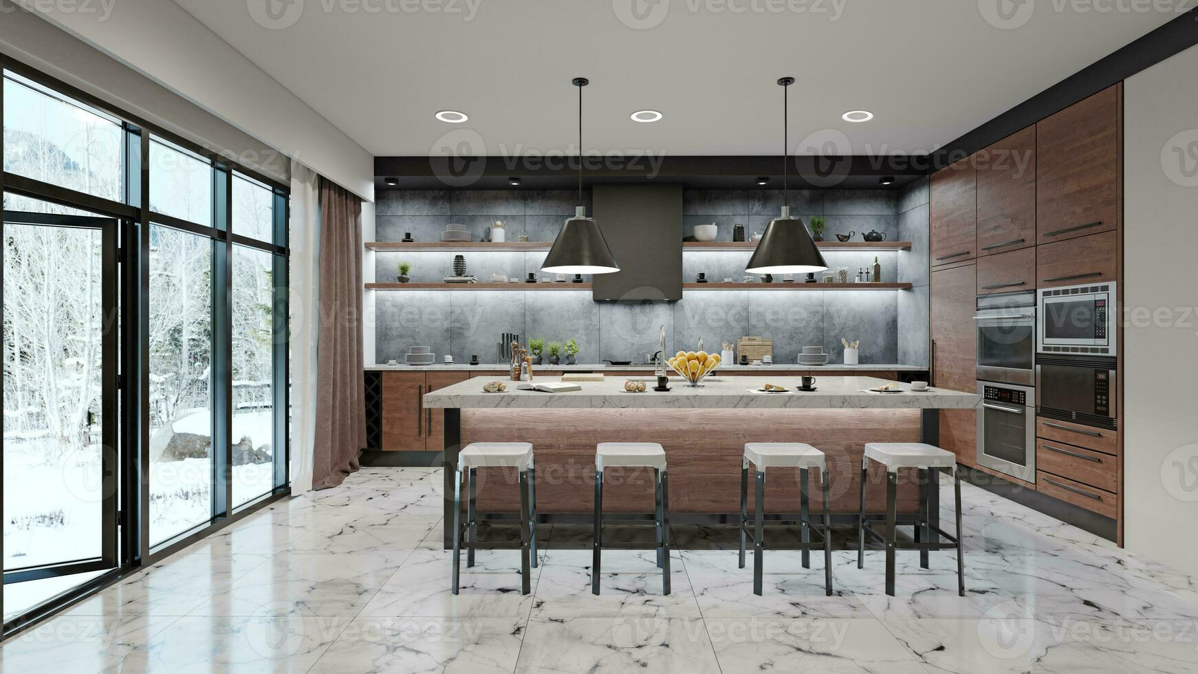 modern kitchen interior. photo