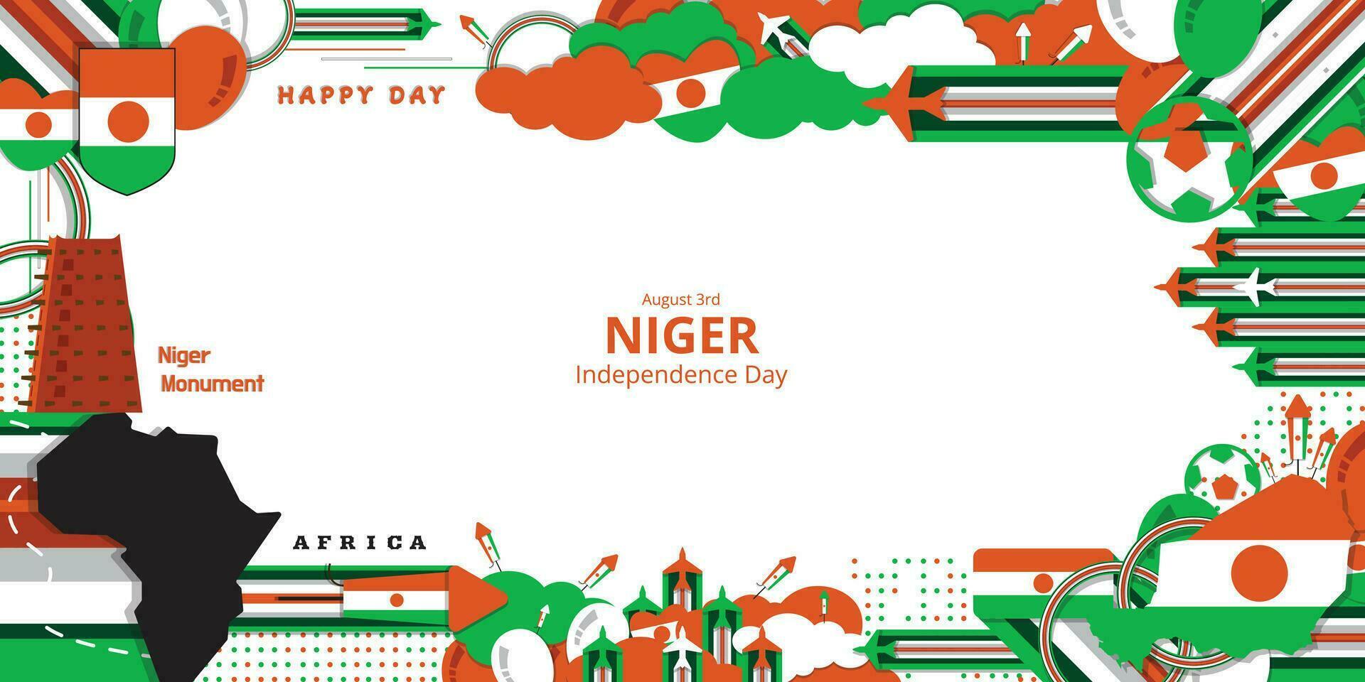 happy independence day of Niger, illustration background design, country theme vector