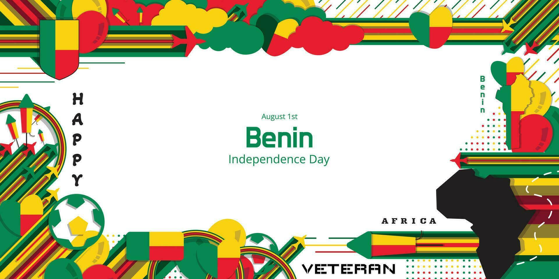 happy independence day of Benin, illustration background design, country theme vector