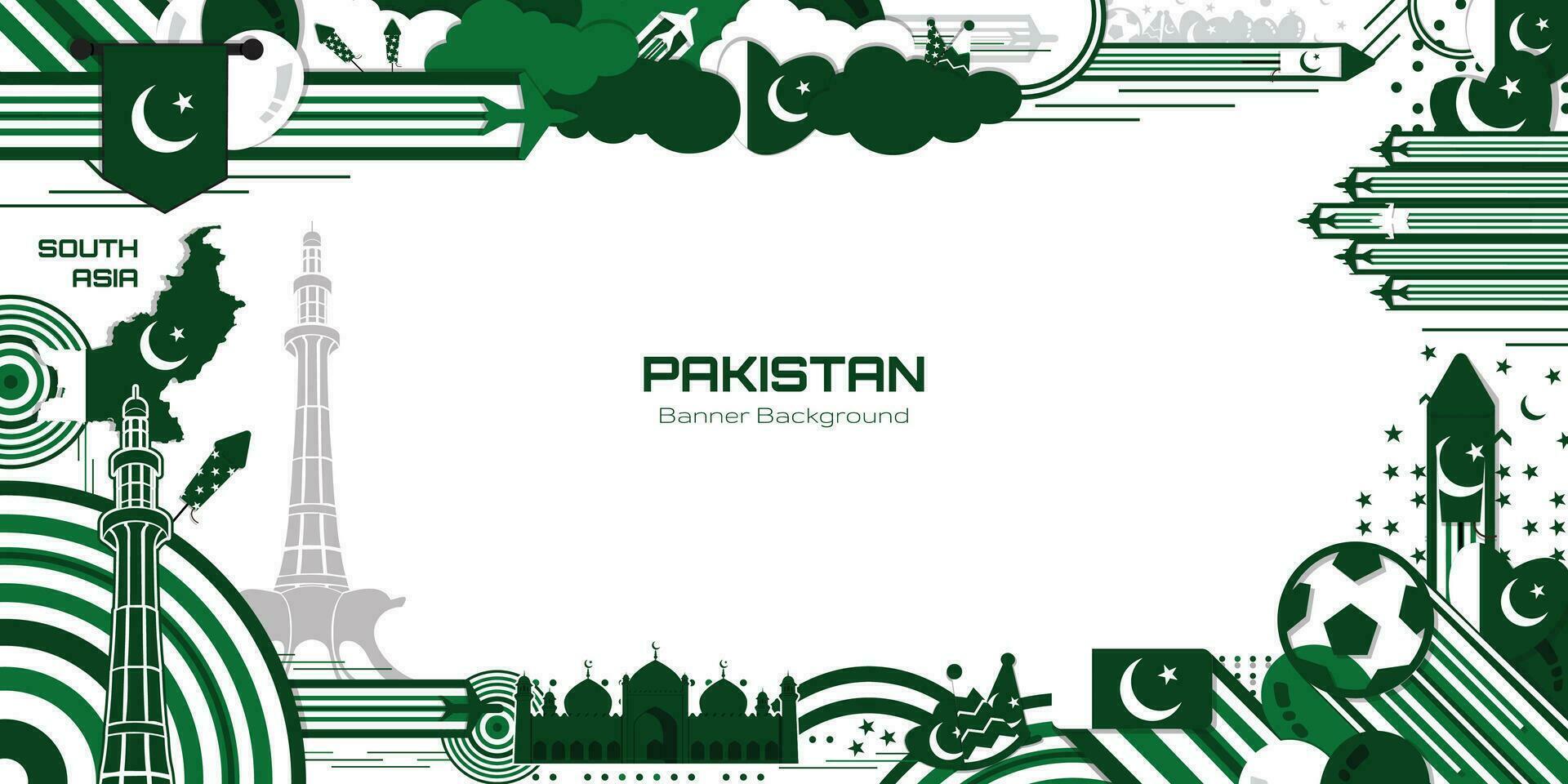 contento independencia día de Pakistán, ilustración antecedentes diseño, país tema vector