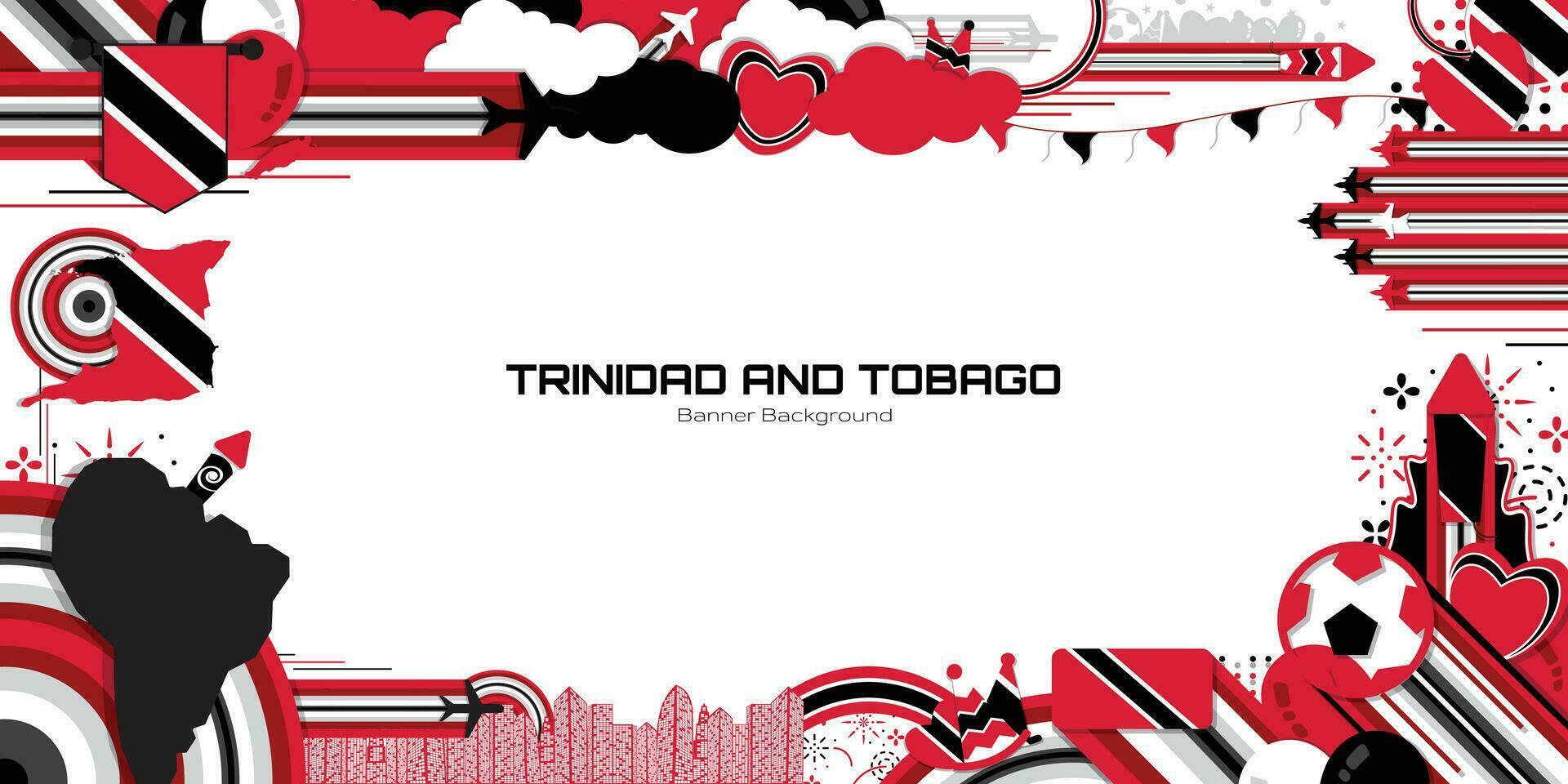 contento independencia día de trinidad y tobago, ilustración antecedentes diseño, país tema vector