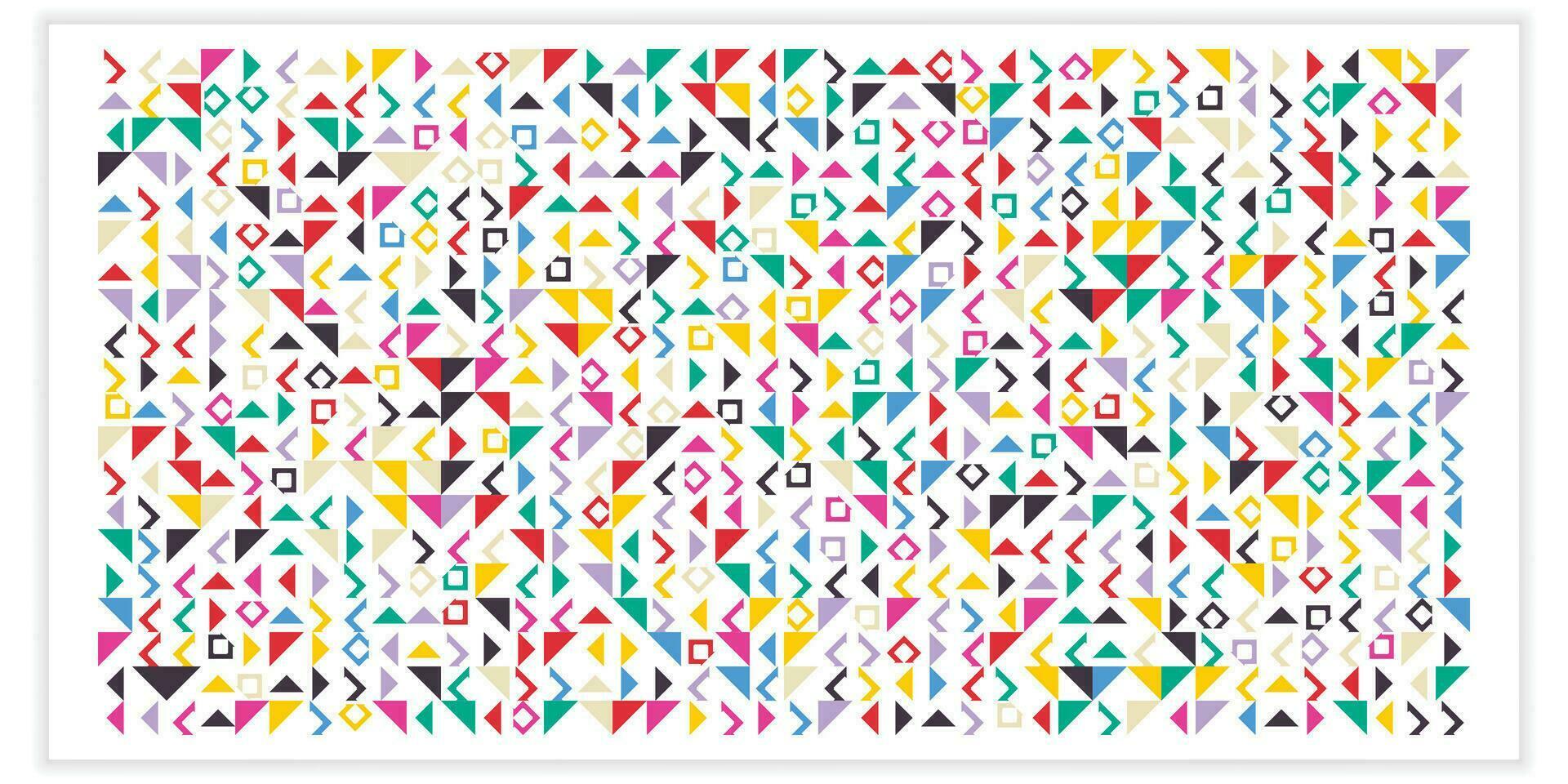 abstract mosaic of right triangles illustration with creative abstract shapes, scattered on a white vector