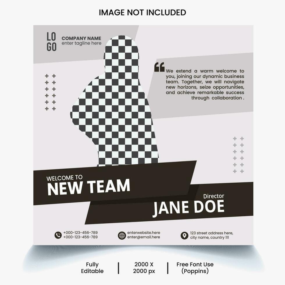 Social Media Post Design for Team and business vector