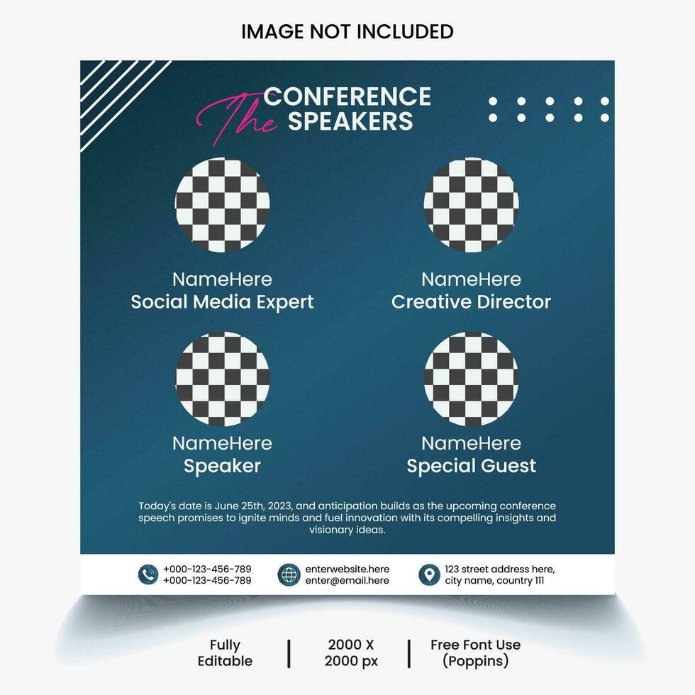 Social Media Post Design for Team and business vector