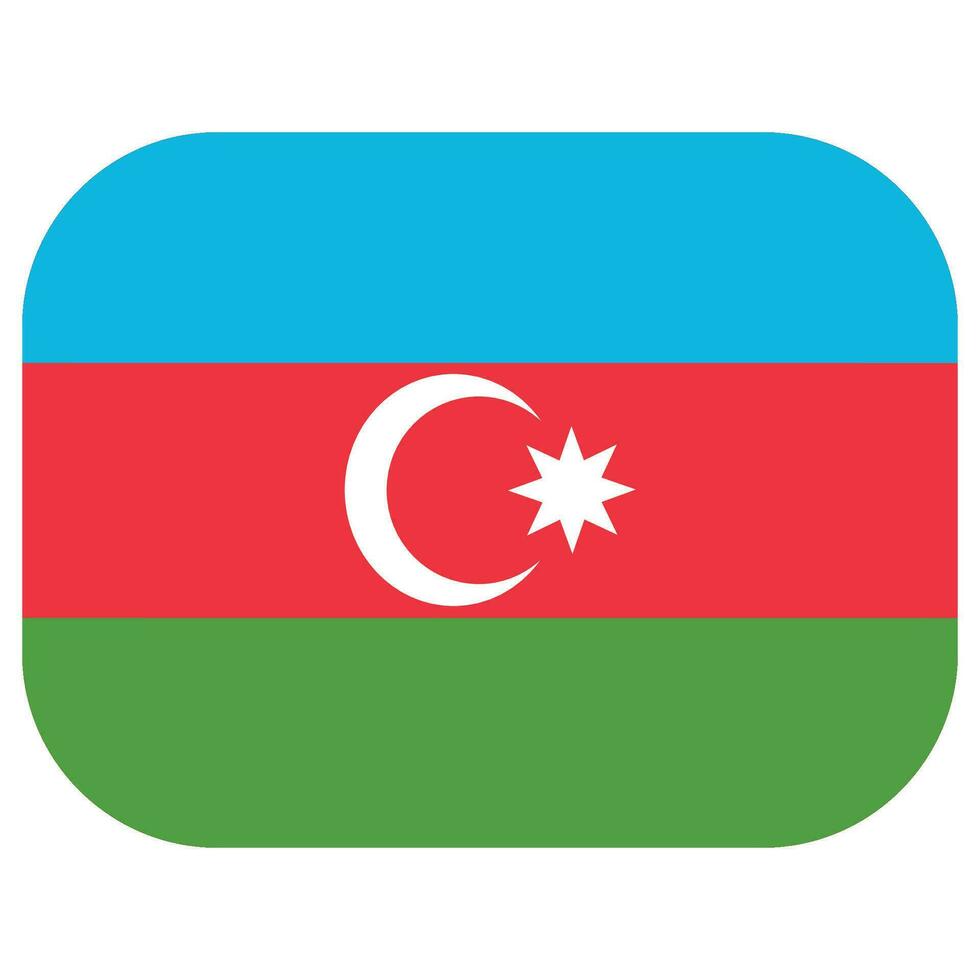 Azerbaijan flag design shape. Flag of Azerbaijan shape vector