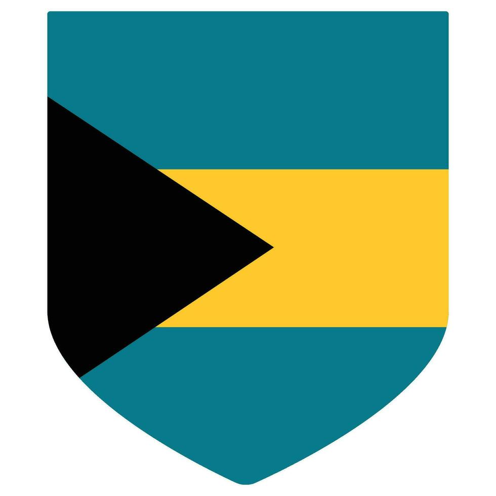 Bahamas flag shape. Flag of Bahamas design shape vector