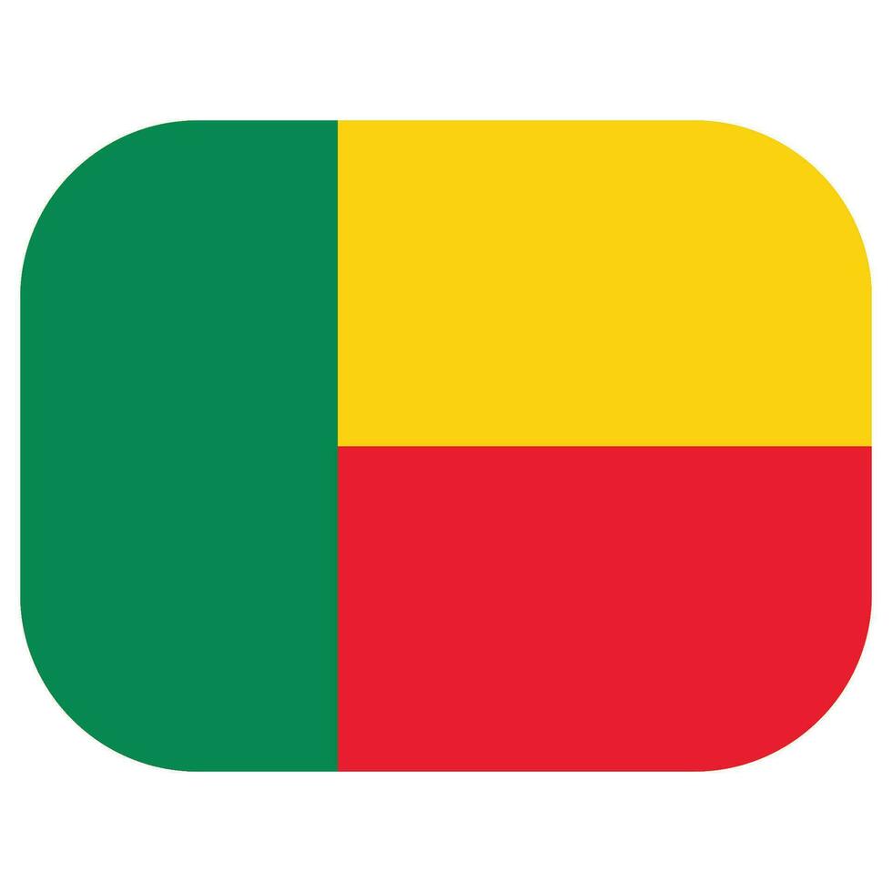 Benin flag design shape. Flag of Benin design shape vector