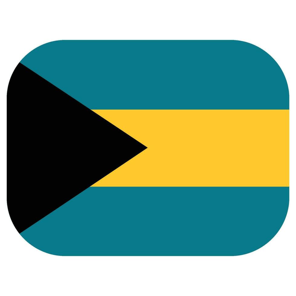 Bahamas flag shape. Flag of Bahamas design shape vector