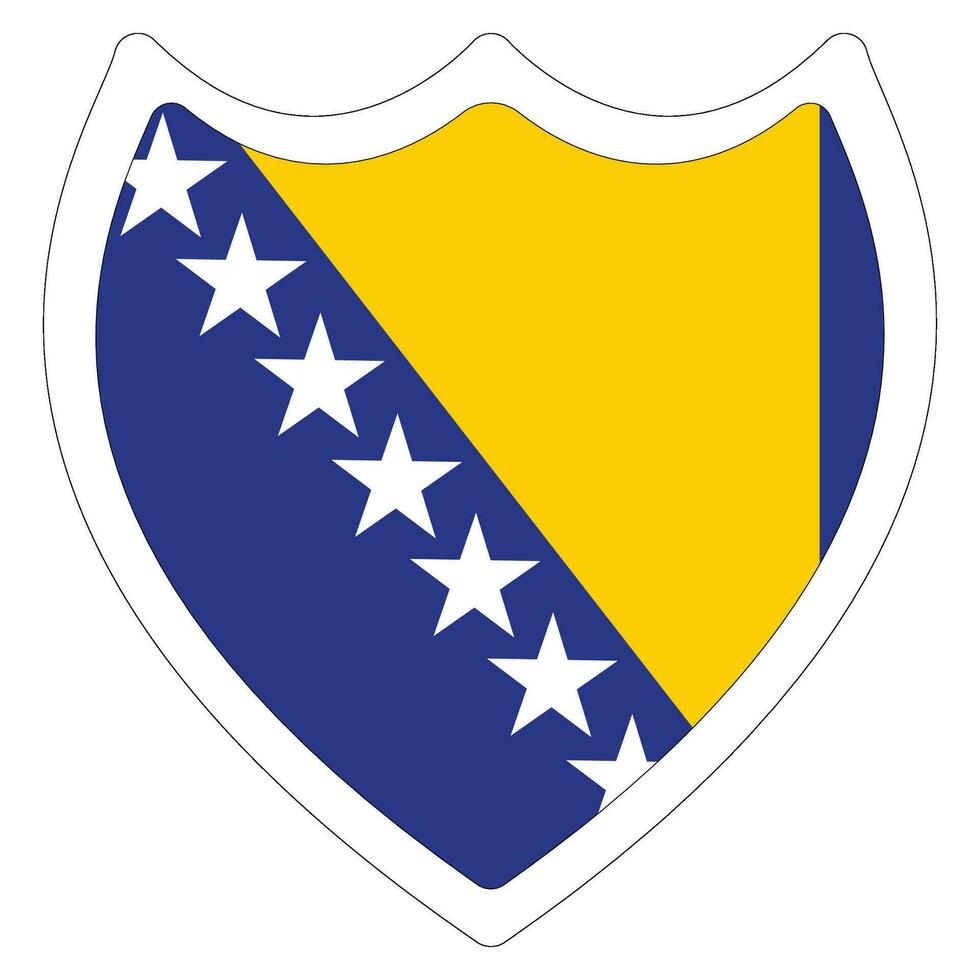 Bosnia and Herzegovina flag. Flag of Bosnia and Herzegovina design shape. vector