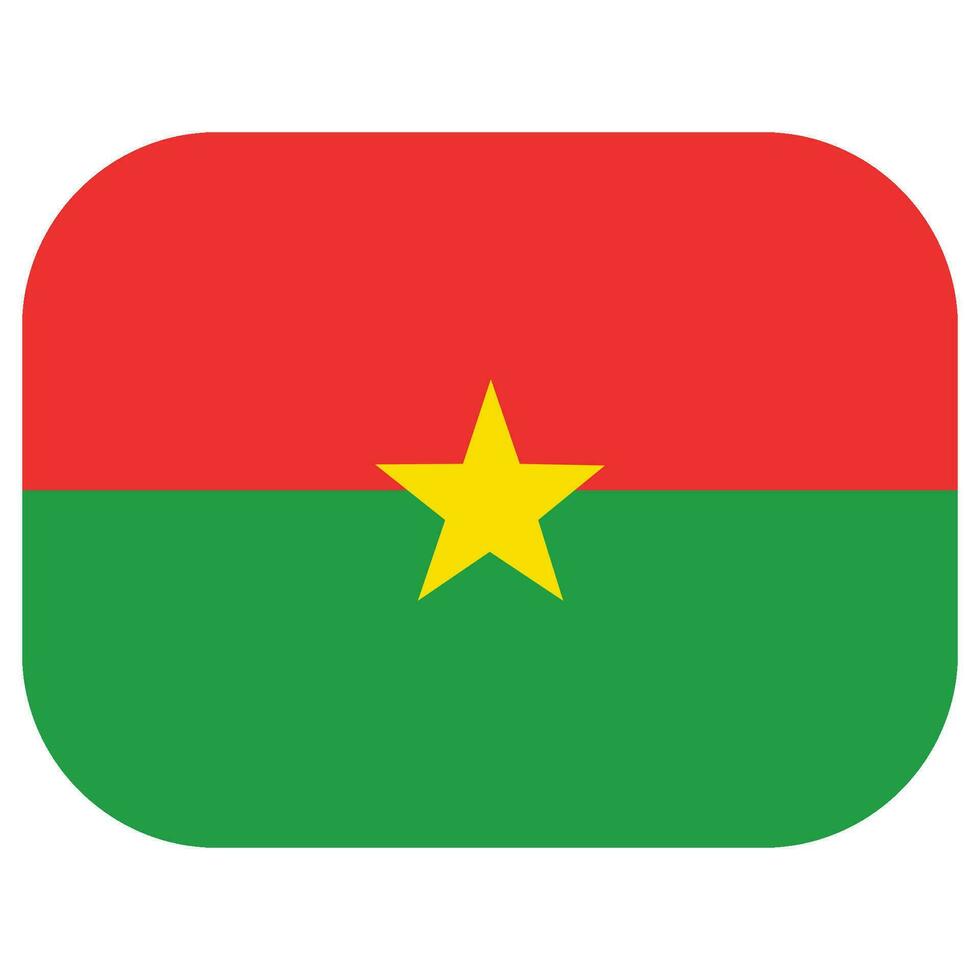 Burkina Faso flag. Flag of Burkina Faso shape vector