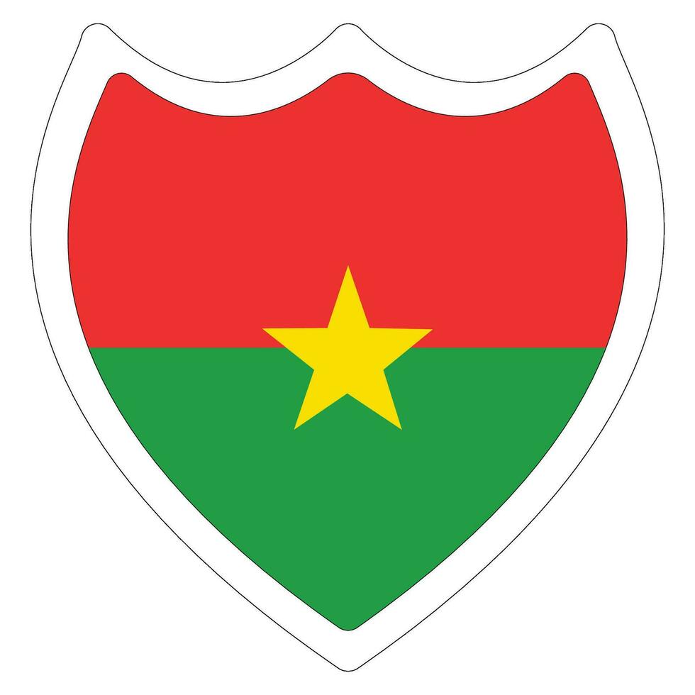 Burkina Faso flag. Flag of Burkina Faso shape vector