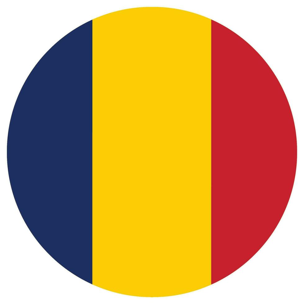 Chad flag shape. Flag Of Chad design shape. vector