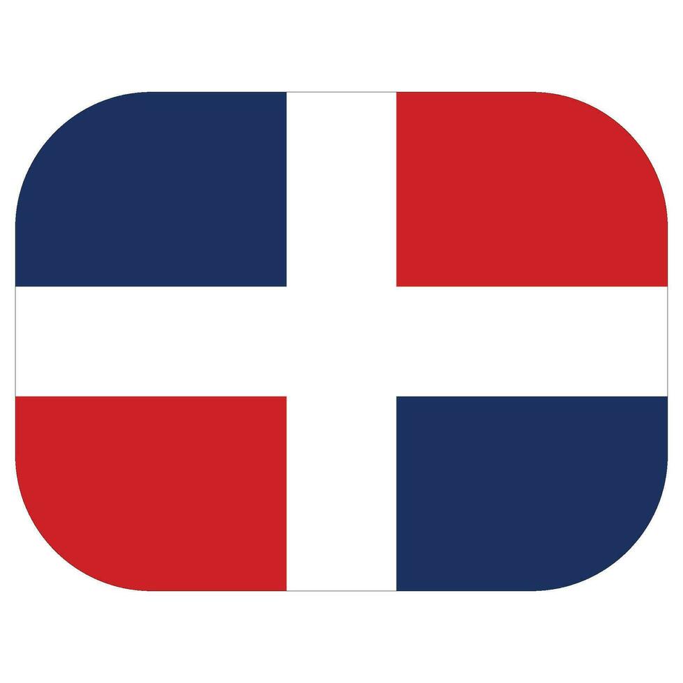 Flags of Dominican republic. Dominican flag design shape. vector