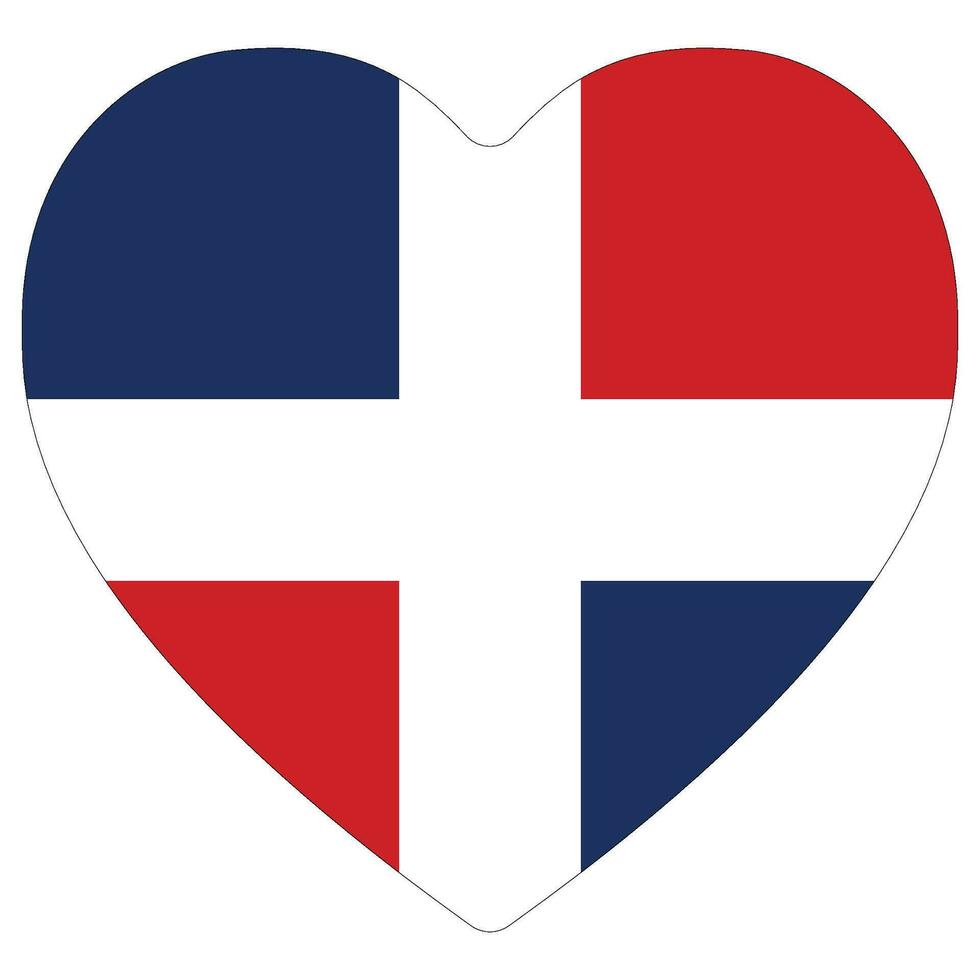 Flags of Dominican republic. Dominican flag design shape. vector