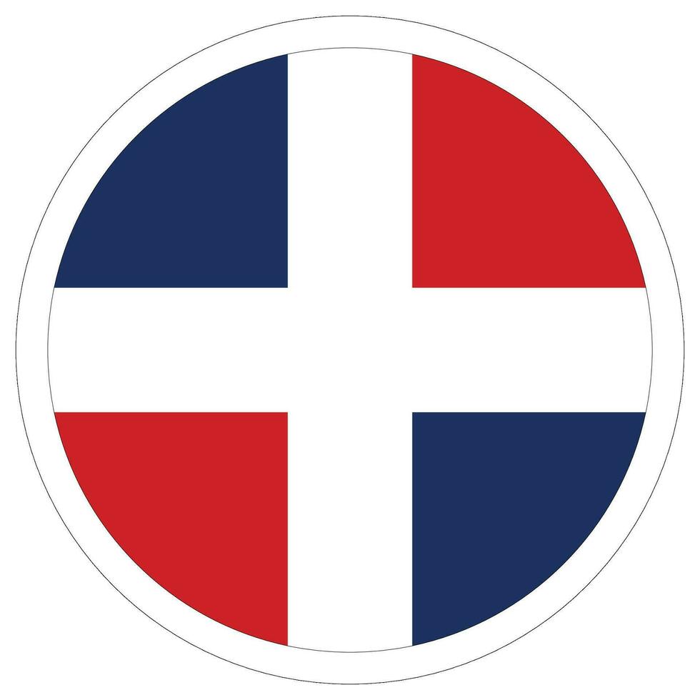 Flags of Dominican republic. Dominican flag design shape. vector