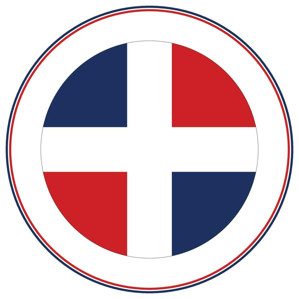 Flags of Dominican republic. Dominican flag design shape. vector