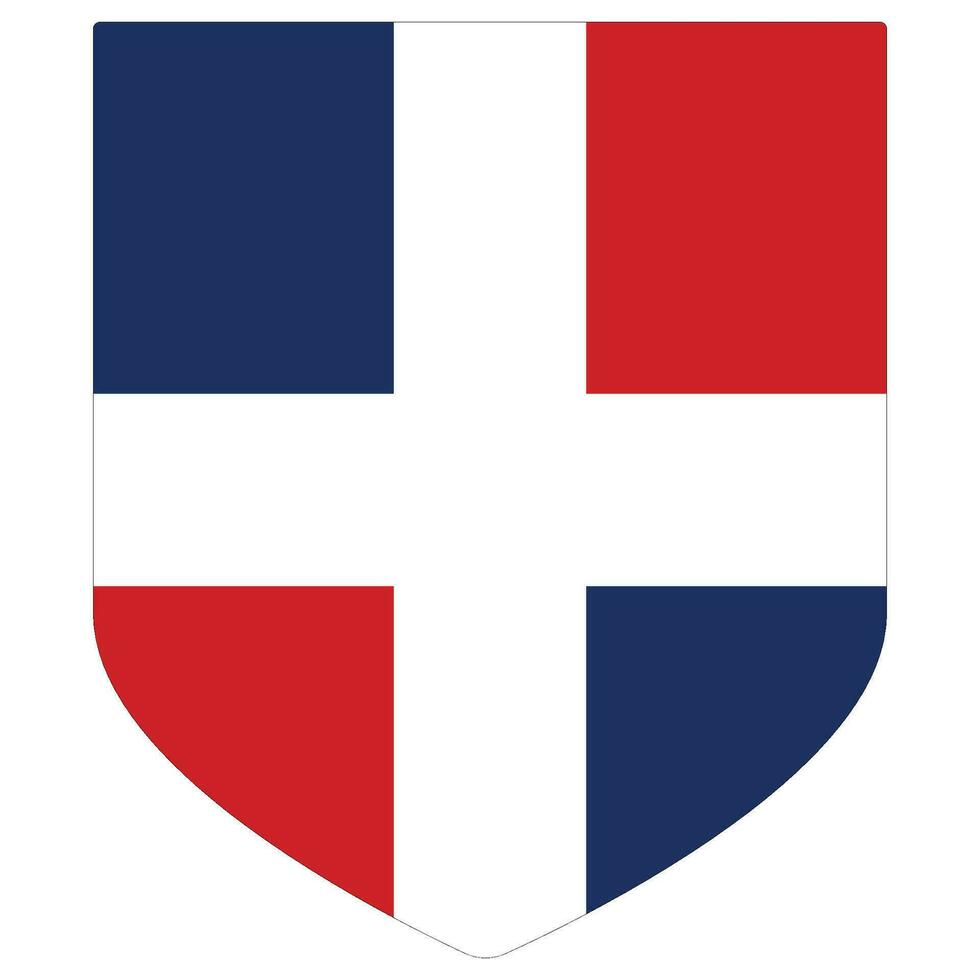 Flags of Dominican republic. Dominican flag design shape. vector