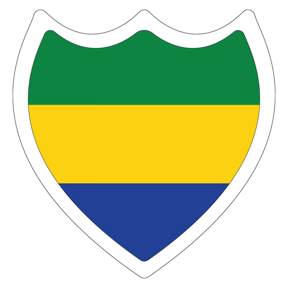 Gabon flag design shape. Flag of Gabon shape vector