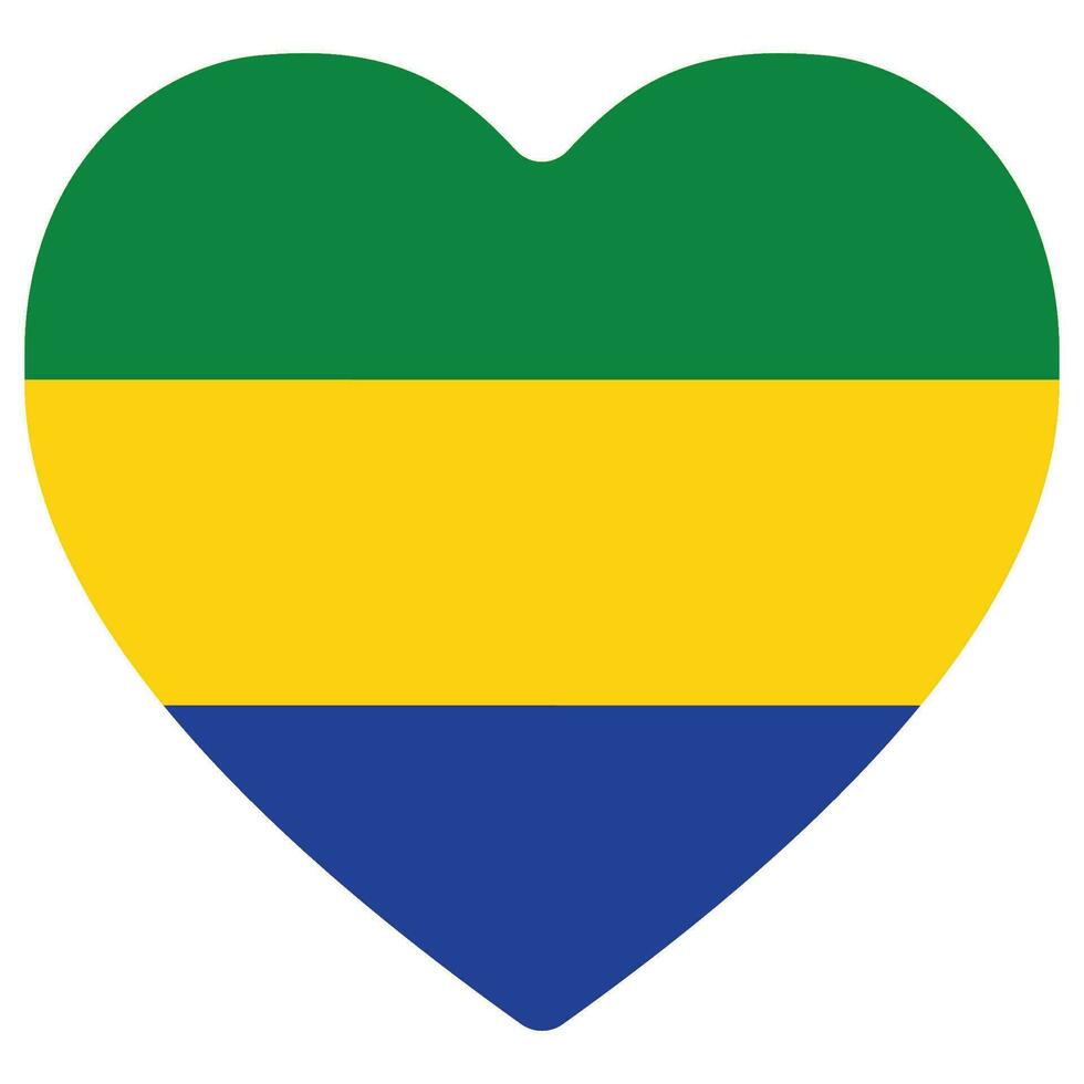 Gabon flag design shape. Flag of Gabon shape vector
