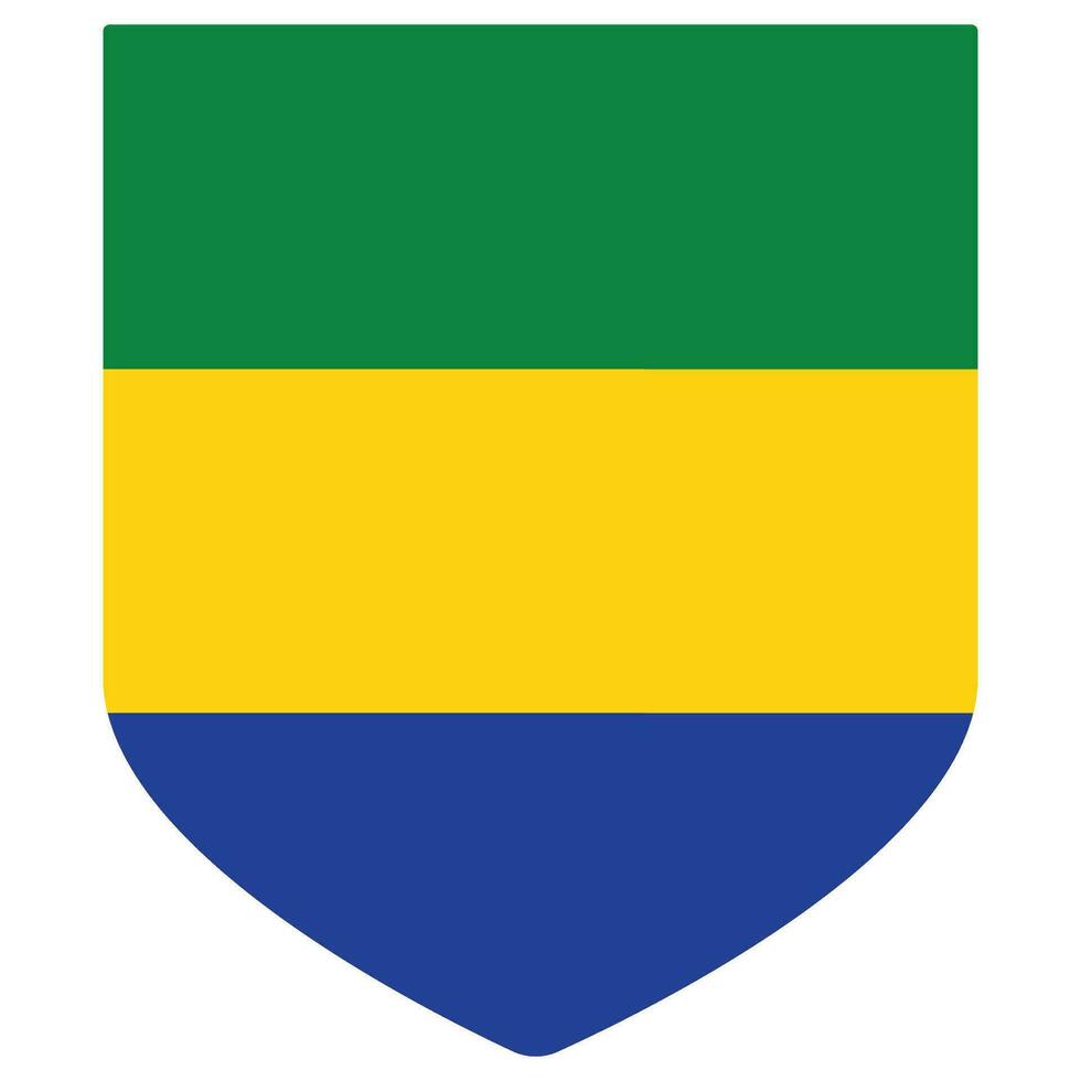 Gabon flag design shape. Flag of Gabon shape vector