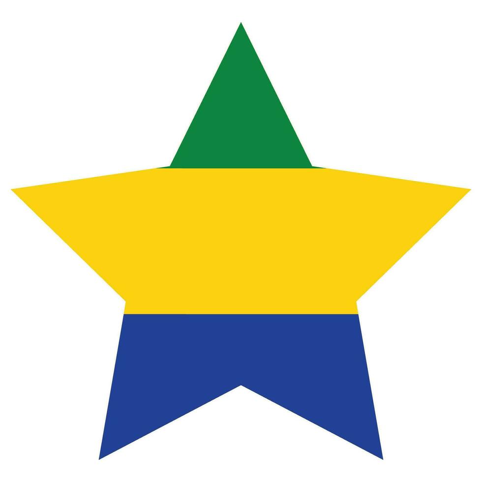 Gabon flag design shape. Flag of Gabon shape vector