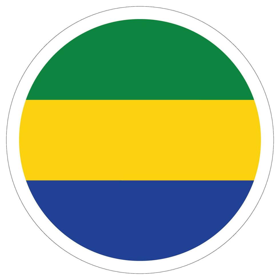 Gabon flag design shape. Flag of Gabon shape vector