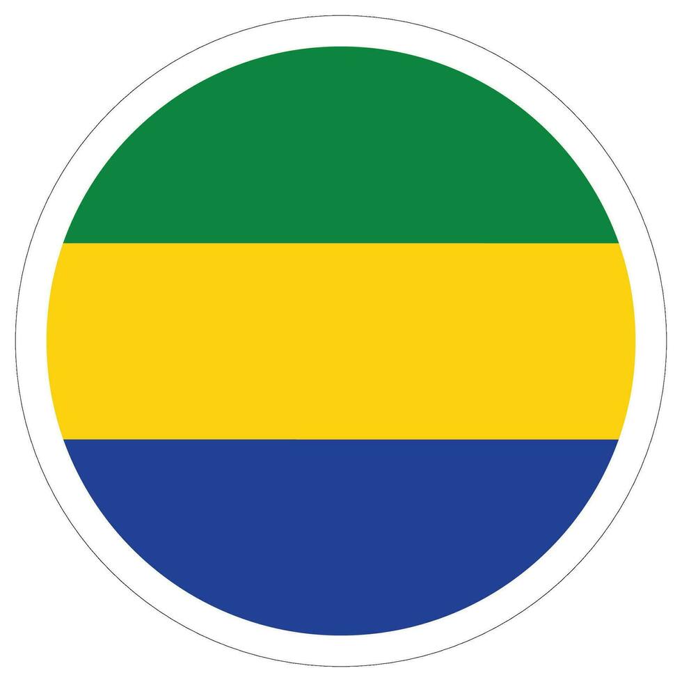 Gabon flag design shape. Flag of Gabon shape vector