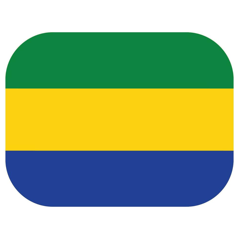 Gabon flag design shape. Flag of Gabon shape vector