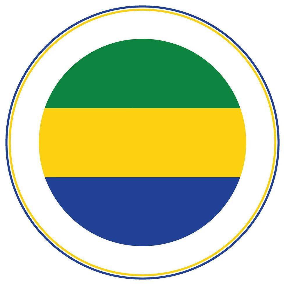 Gabon flag design shape. Flag of Gabon shape vector