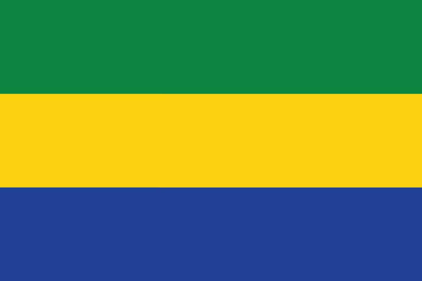 Gabon flag design shape. Flag of Gabon shape vector