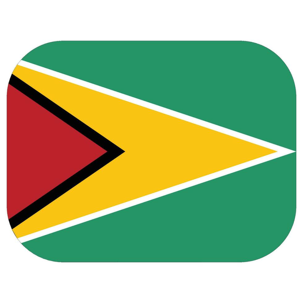 Guyana flag. Flag of Guyana design shape. vector