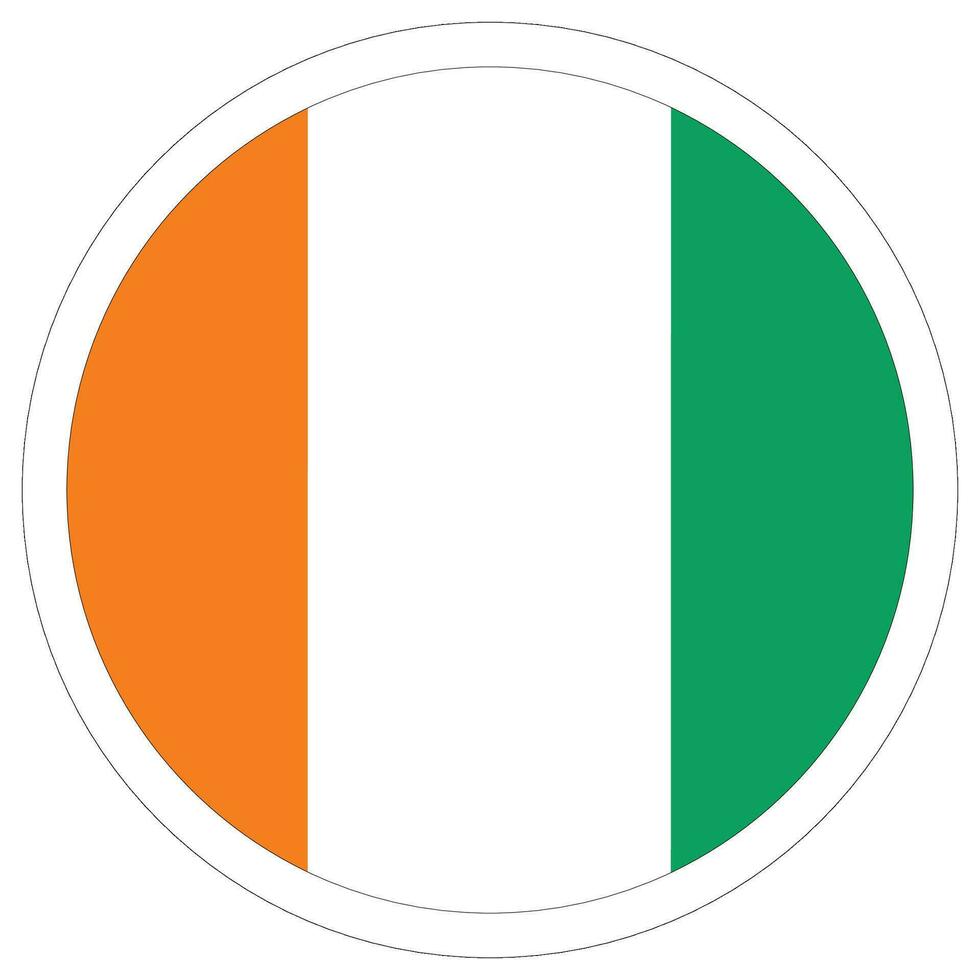 Ivory Coast flag. Ivory Coast flag shape design vector