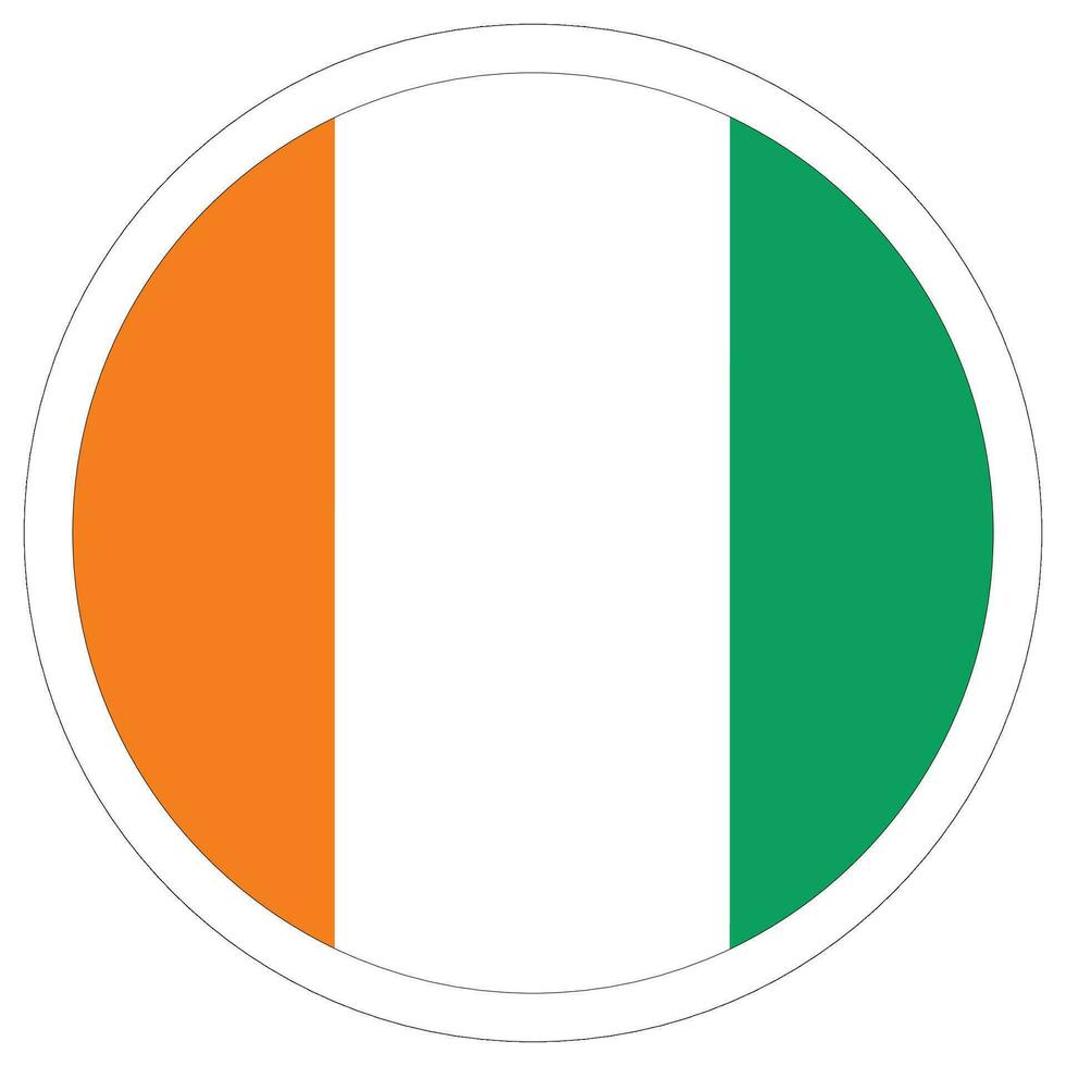 Ivory Coast flag. Ivory Coast flag shape design vector