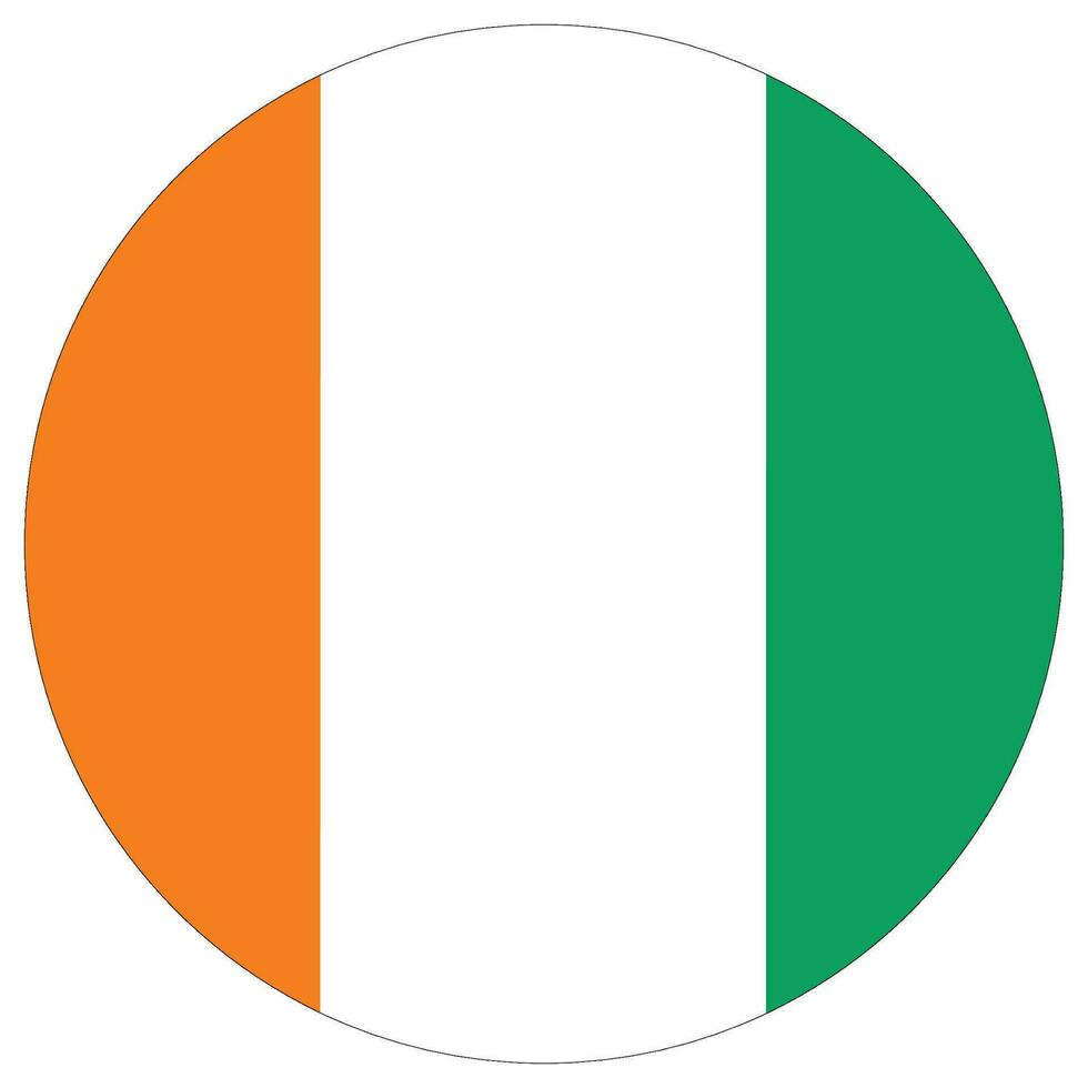 Ivory Coast flag. Ivory Coast flag shape design vector