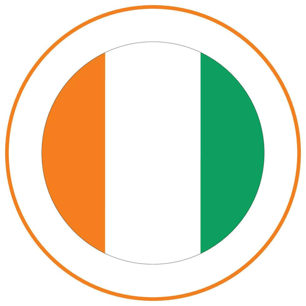 Ivory Coast flag. Ivory Coast flag shape design vector