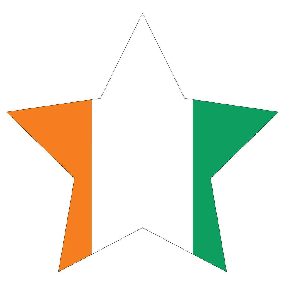 Ivory Coast flag. Ivory Coast flag shape design vector