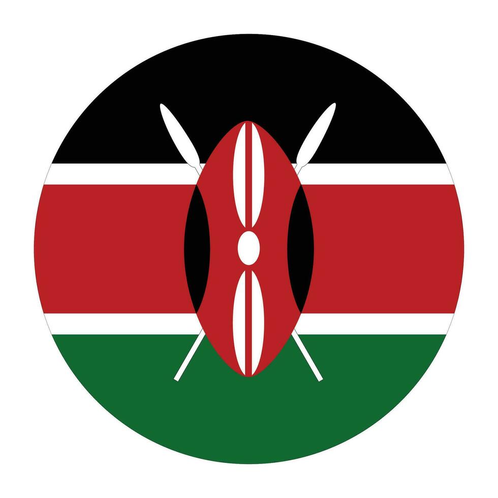 Kenya flag shape. Flag of Kenya shape vector