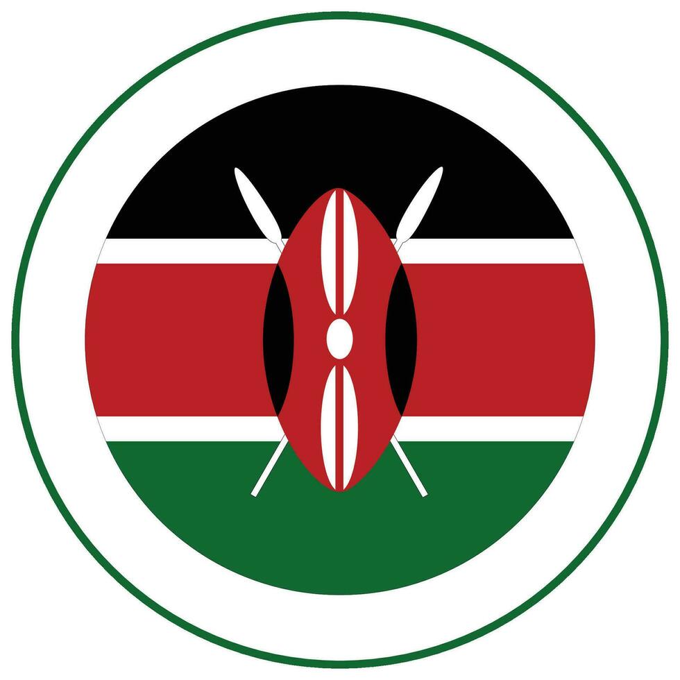 Kenya flag shape. Flag of Kenya shape vector