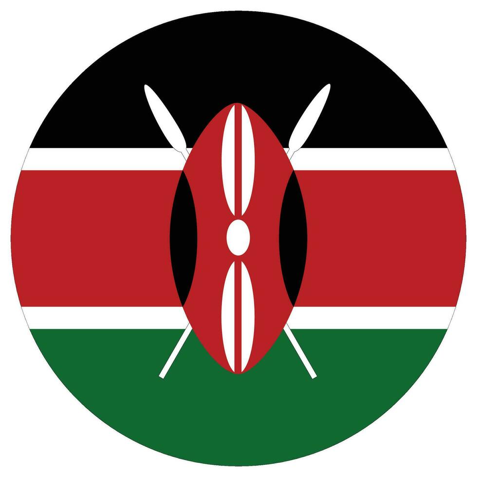 Kenya flag shape. Flag of Kenya shape vector