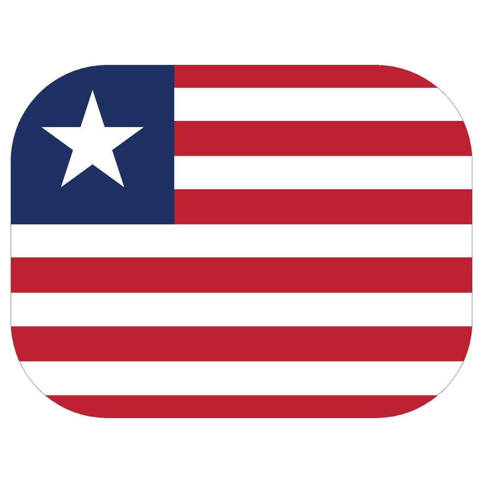 Liberia bandera bandera de Liberia diseño forma vector