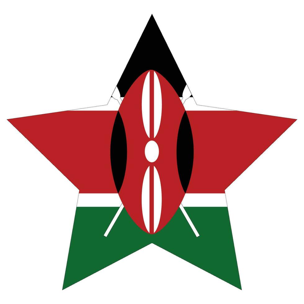 Kenia bandera forma. bandera de Kenia forma vector