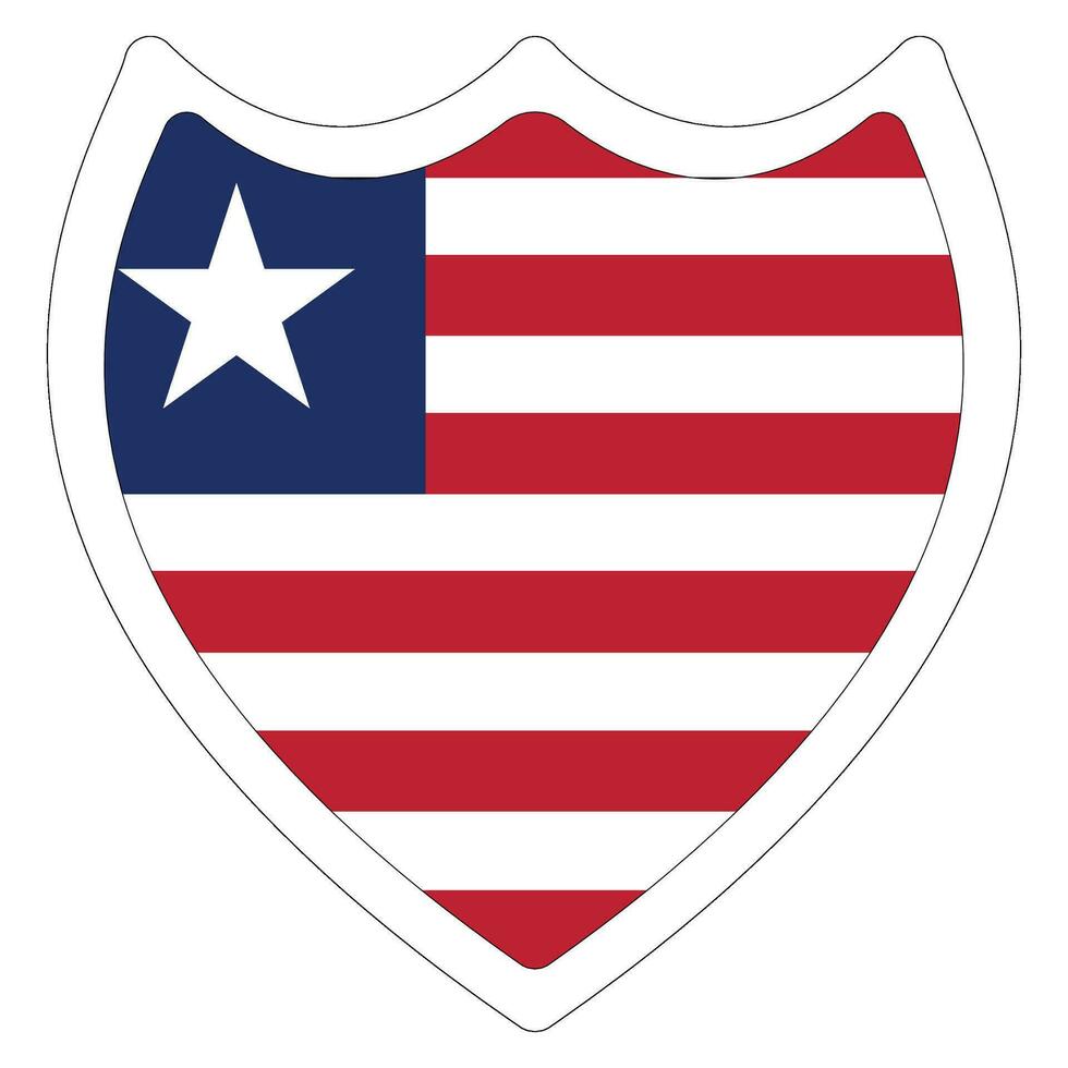 Liberia bandera bandera de Liberia diseño forma vector
