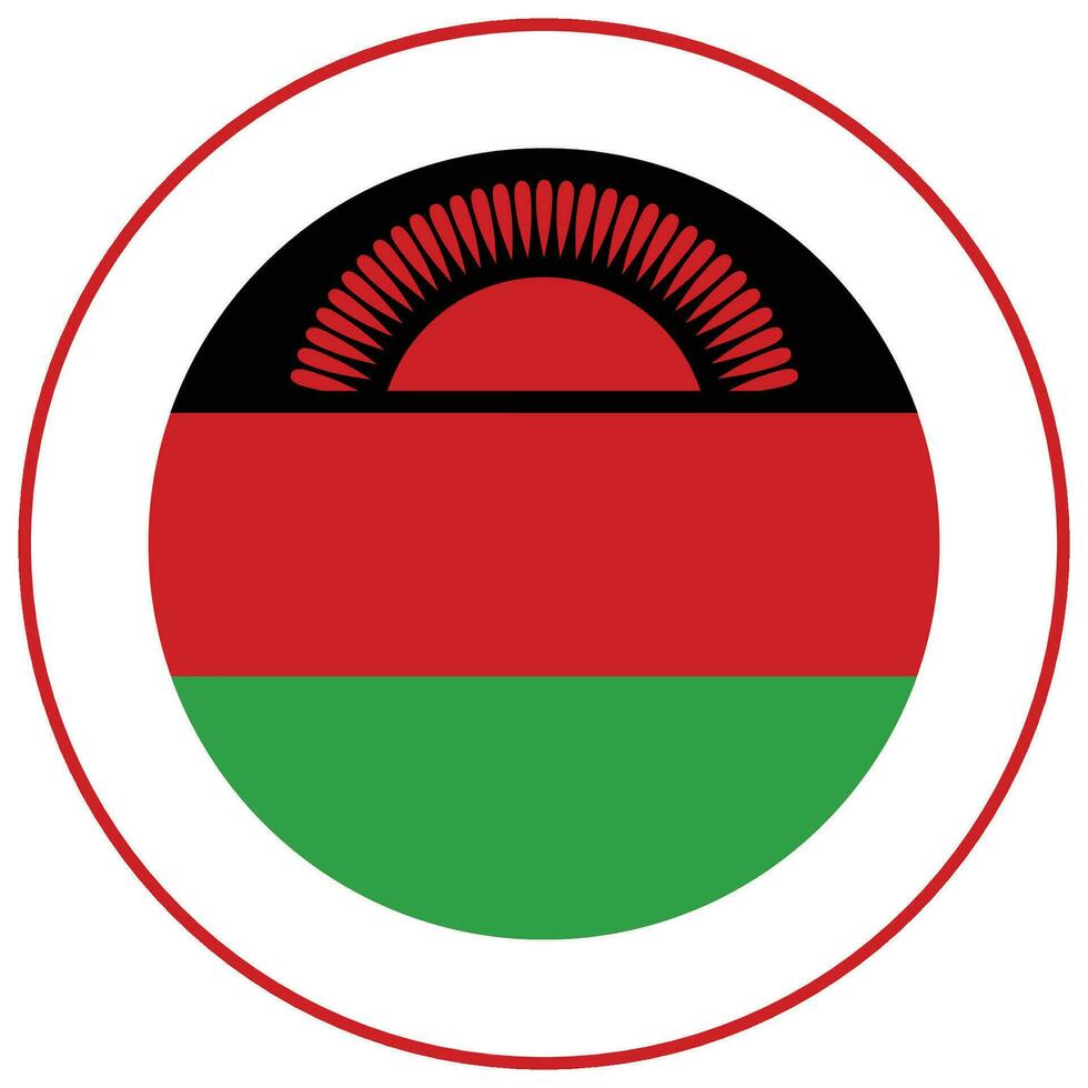 Flag of Malawi design shape. Malawi flag shape. vector