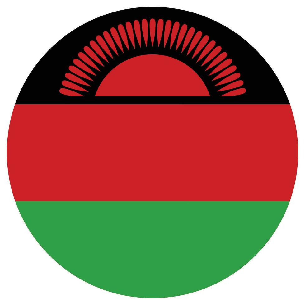 Flag of Malawi design shape. Malawi flag shape. vector