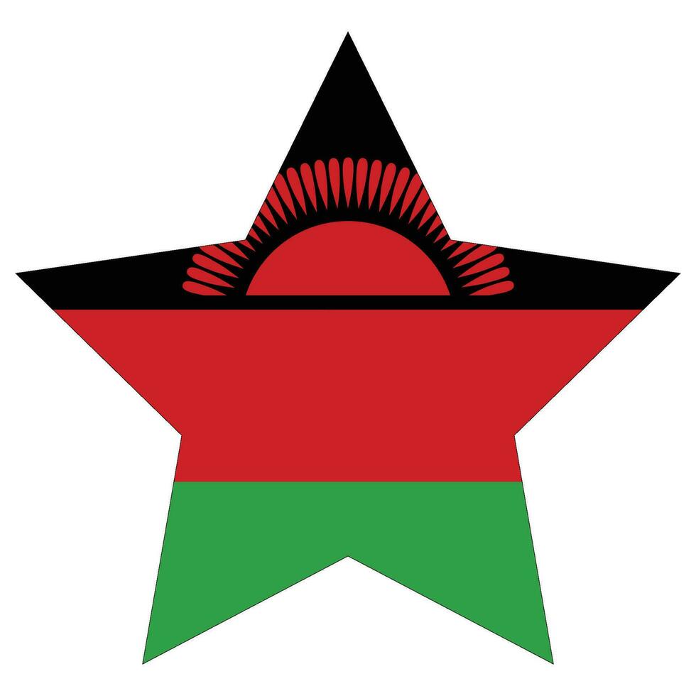 Flag of Malawi design shape. Malawi flag shape. vector