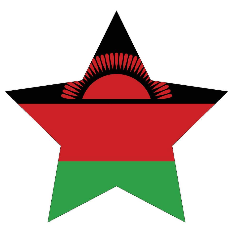 Flag of Malawi design shape. Malawi flag shape. vector