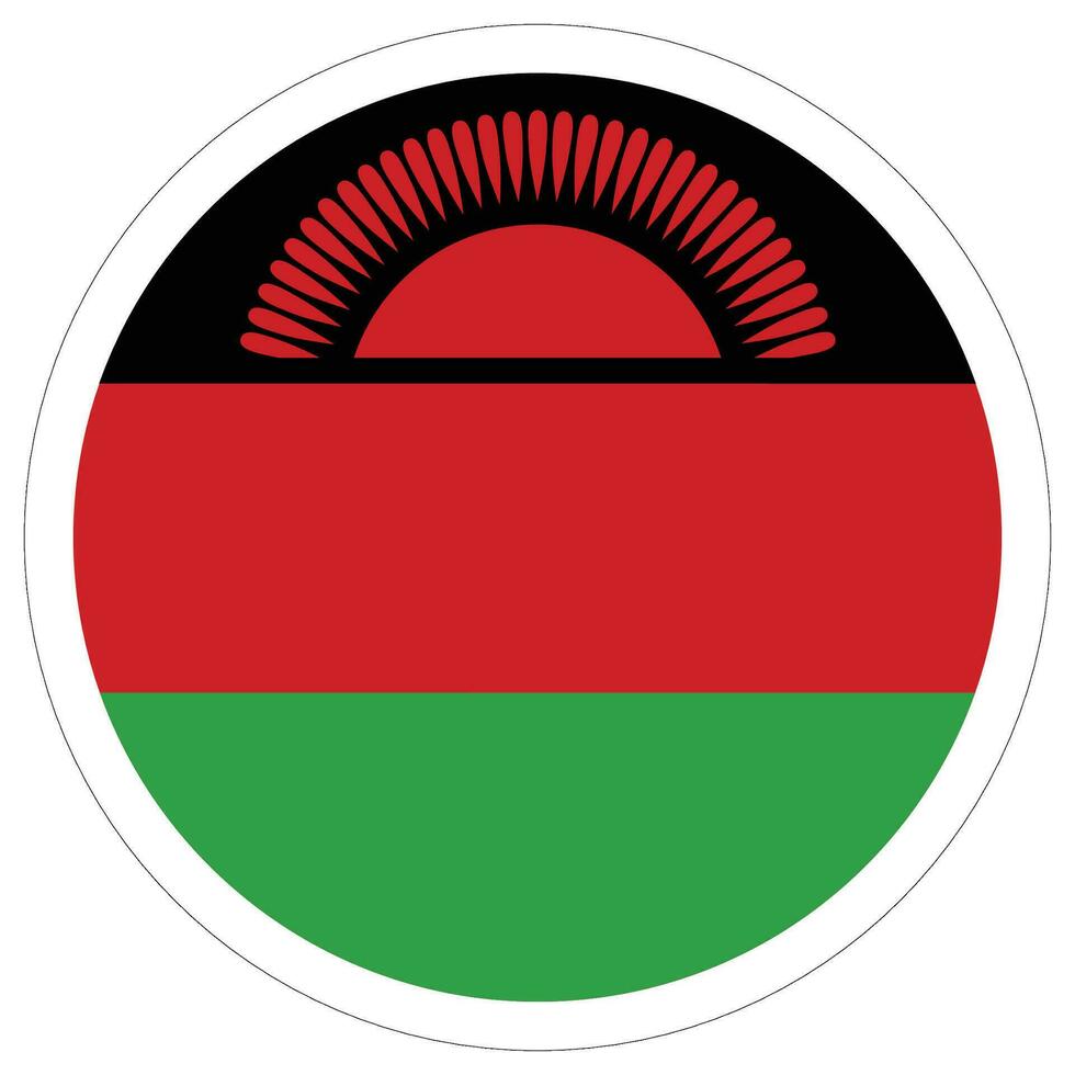 Flag of Malawi design shape. Malawi flag shape. vector