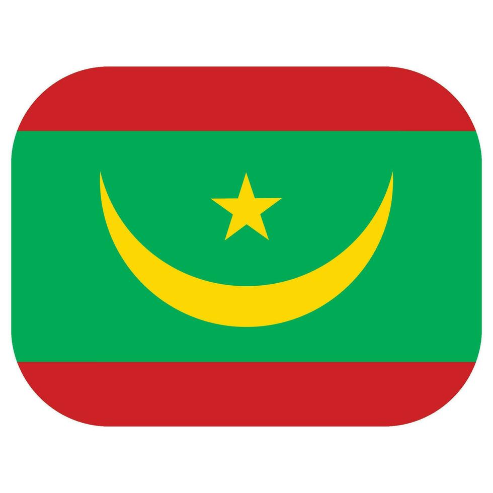 Mauritania flag design shape. Flag of Mauritania design shape vector