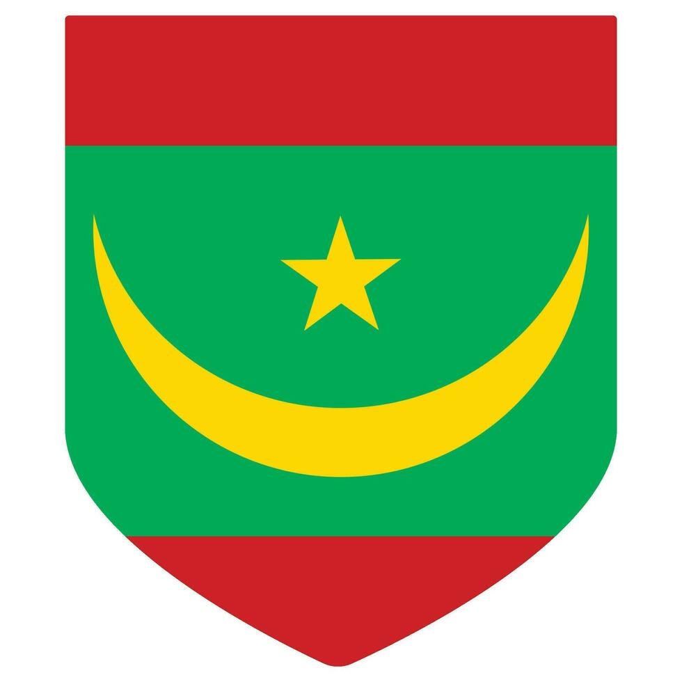 Mauritania flag design shape. Flag of Mauritania design shape vector